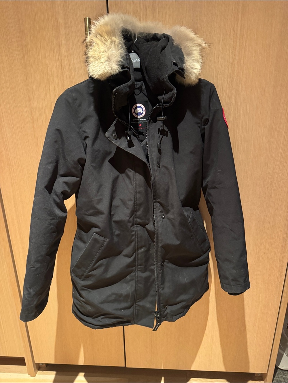 Canada Goose Black Parka with Natural Fur-Trim Hood